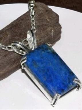 Lapis Lazuli Gemstone 925 Sterling Silver Handmade Pendant Necklace